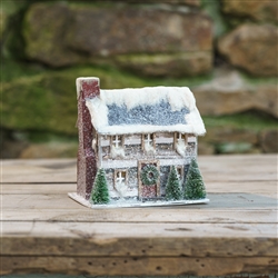 Log Cabin Glitter Christmas House by Ragon House