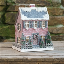 Saltbox Glitter Christmas House by Ragon House