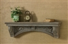 Bracketed Mantle Shelf Aged Gray Paint