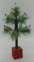 7" Soft Feather Tree Antique Green