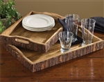 Wooden Rustic Trays set of 2 by Park Designs