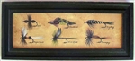 Antique Fishing Fly Lures Framed Print by Bonnie Wolfe