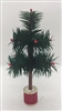 7" Miniature Feather Tree - Stiff Feathers - Hunter Green - Red Spool Base