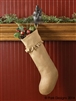 Burlap Ruffled Christmas Stocking by Park Designs