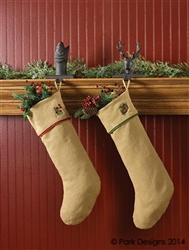 Burlap and Berries Christmas Stocking by Park Designs