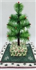 9" Miniature Feather Tree - Kelly Green Stiff Feathers - 3 Rows - Holly Box - Berries