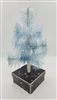 9" Miniature Feather Tree - Pale Blue Stiff Feathers - 3 Rows