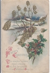 A Happy Christmas Vintage Postcard