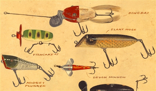 Antique Fishing Lures I Framed Print by Bonnie Wolfe