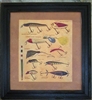 Antique Fishing Lures Framed Print by Bonnie Wolfe