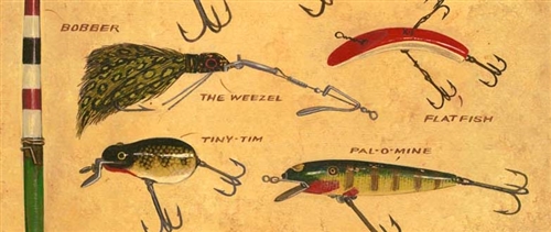 Antique Fishing Lures II Framed Print by Bonnie Wolfe