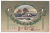 Best Christmas Wishes Vintage Postcard