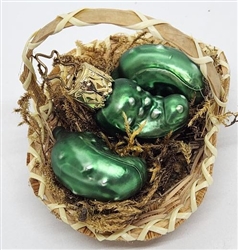 Basket of Pickles - 1990s - OWC Inge Glass