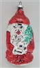 Double Sided Santa and Girl Ornament - Germany