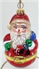 Roly Poly Santa Christmas Ornament
