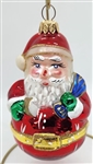 Roly Poly Santa Christmas Ornament