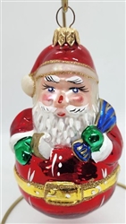 Roly Poly Santa Christmas Ornament