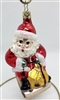 Santa with Gold Bag on Sled - 1999 - OWC
