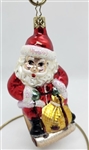 Santa with Gold Bag on Sled - 1999 - OWC