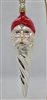 Santa Head on Icicle - 1990s - OWC Inge Glass