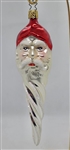 Santa Head on Icicle - 1990s - OWC Inge Glass