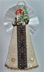 Spun Glass  - Dresden - Scrap  - Father Christmas