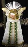 Spun Glass Cotton Batting Ornament - Angel Head by Dennis Bauer