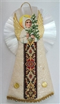 Spun Glass  - Dresden - Angel Scrap Ornament