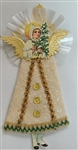 Spun Glass  - Dresden - Angel Scrap Ornament