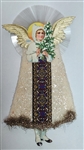 Spun Glass  - Dresden - Angel Scrap Ornament