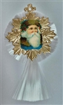 Shooting Star Spun Glass Ornament - Santa Head - Dresdens by Dennis Bauer