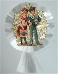 Shooting Star Spun Glass Ornament - Victorian Children - Dresdens by Dennis Bauer