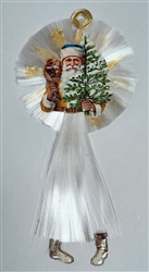 Spun Glass Ornament - Standing Santa - Dresdens by Dennis Bauer