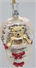 Teddy Bear in Basket - 1990s - OWC Inge Glass