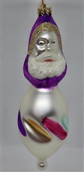 Two Sided Santa Drop Ornament - Germany