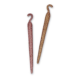 Copper and Rose Glitter Icicle Ornaments a Dee Foust design for Bethany Lowe