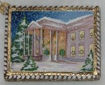 North Portico of the White House Postcard Patriotic Ornament