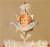 Blue Winged Angel Dresden Tree Topper by Samantha Claus