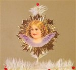 Purple Winged Angel Dresden Tree Topper by Samantha Claus