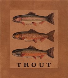 Three Trout Framed Print by Bonnie Wolfe