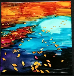 Tile Falling Leaves by Bonnie Wolfe
