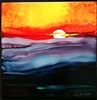 Sunset Inked Tile by Bonnie Wolfe
