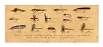 Fishing Fly Lures with Quote Framed Print by Bonnie Wolfe