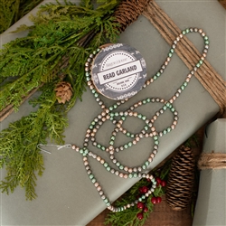 Silver Teal and Champagne Bead Garland - Fall Decoration