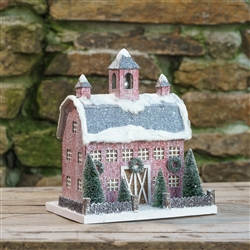 Red Dutch Style Cardboard Christmas Barn by Ragon House